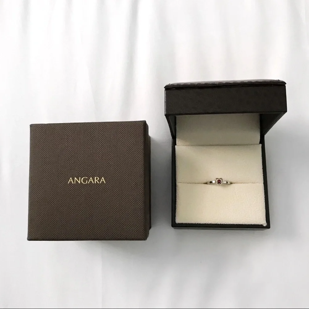 Ruby heart silver ring - Picture 8 of 15